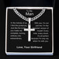 Man - Happiest Version Personalized Cross Necklace with Cuban Chain