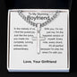 Boyfriend - Happiest Version Personalized Cross Necklace with Cuban Chain