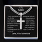 Man - Sweet Melody Personalized Cross Necklace with Cuban Chain