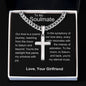 Soulmate - Symphony of Our Love Story Personalized Cross Necklace with Cuban Chain