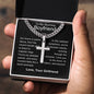 Boyfriend - My Favourite Melody Personalized Cross Necklace with Cuban Chain