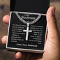 Soulmate - My Celestial Wonder Personalized Cross Necklace with Cuban Chain