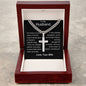 Husband - My Favourite Melody Personalized Cross Necklace with Cuban Chain