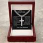 Soulmate - Sweet Melody Personalized Cross Necklace with Cuban Chain