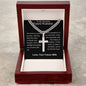 Future Husband - Symphony of Our Love Story Personalized Cross Necklace with Cuban Chain