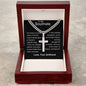 Soulmate - My Favourite Melody Personalized Cross Necklace with Cuban Chain