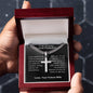 Future Husband - Happiest Version Personalized Cross Necklace with Cuban Chain