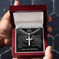 Man - My Celestial Wonder Personalized Cross Necklace with Cuban Chain