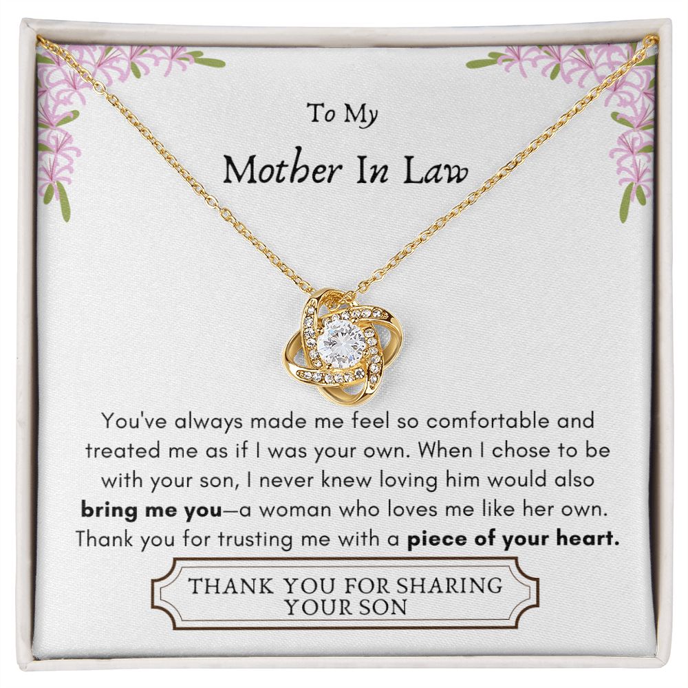 Lurve™ Mother In Law - Bring Me You, Piece of Your Heart Love Knot Necklace