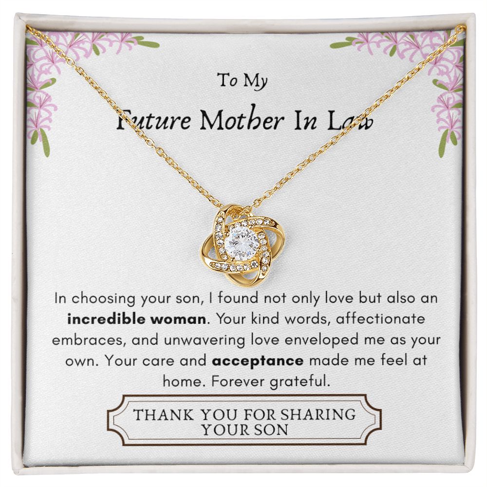 Lurve™ Future Mother In Law - Incredible Woman, Acceptance Love Knot Necklace