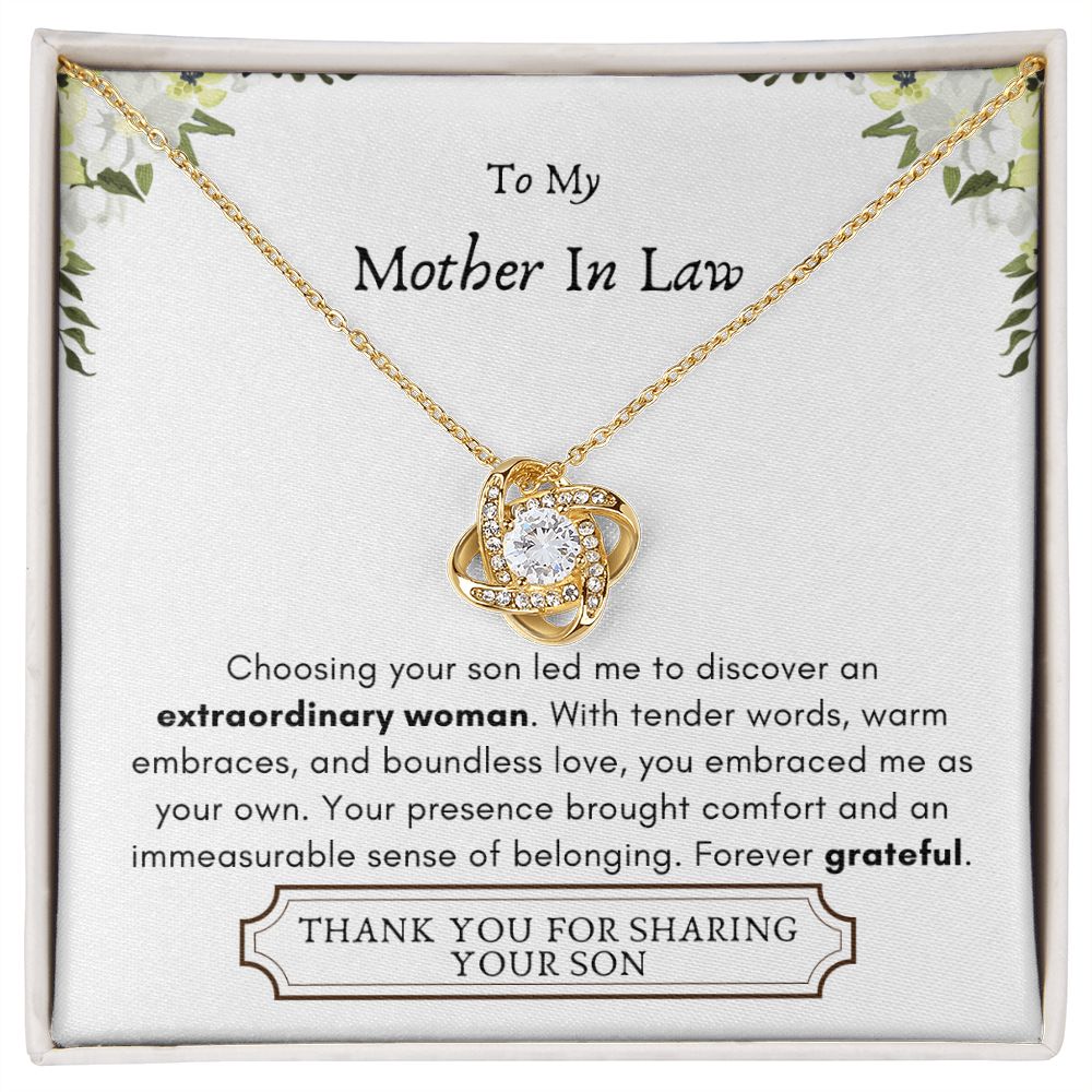 Lurve™ Mother In Law - Extraordinary Woman, Grateful Love Knot Necklace