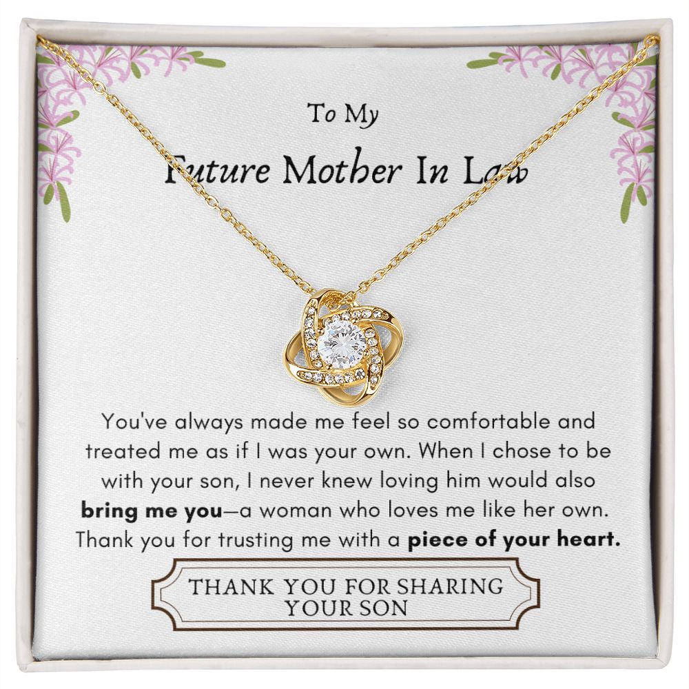 Lurve™ Future Mother In Law - Bring Me You, Piece of Your Heart Love Knot Necklace