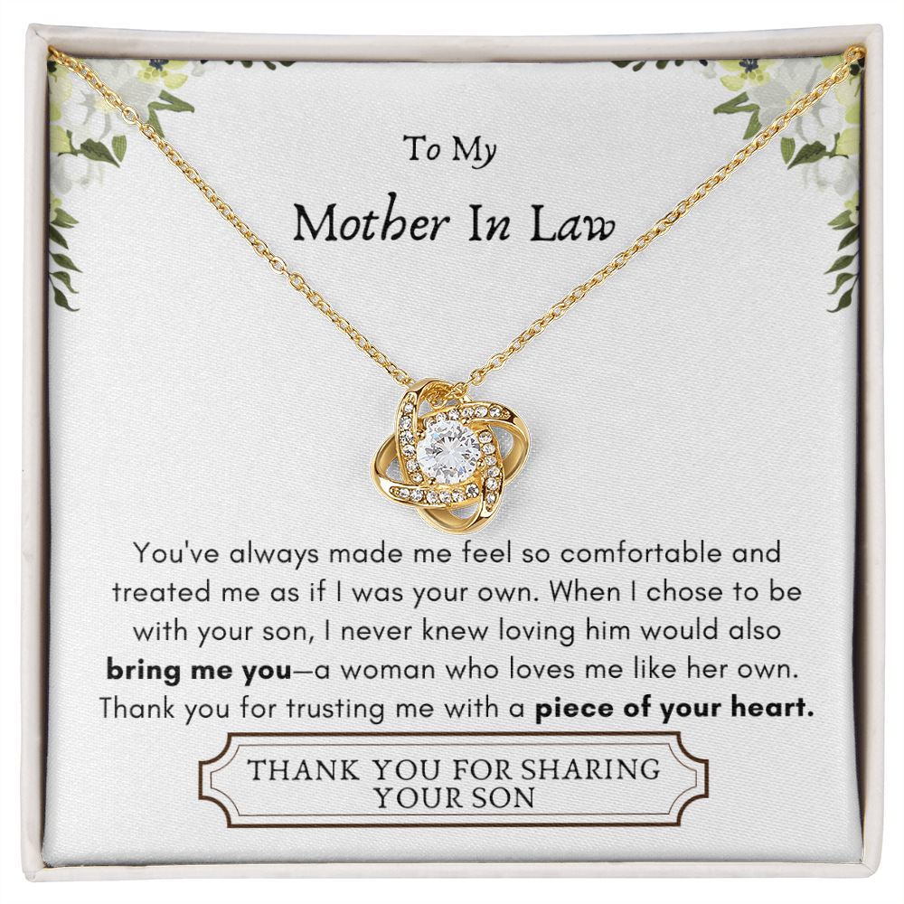 Lurve™ Mother In Law - Bring Me You, Piece of Your Heart Love Knot Necklace