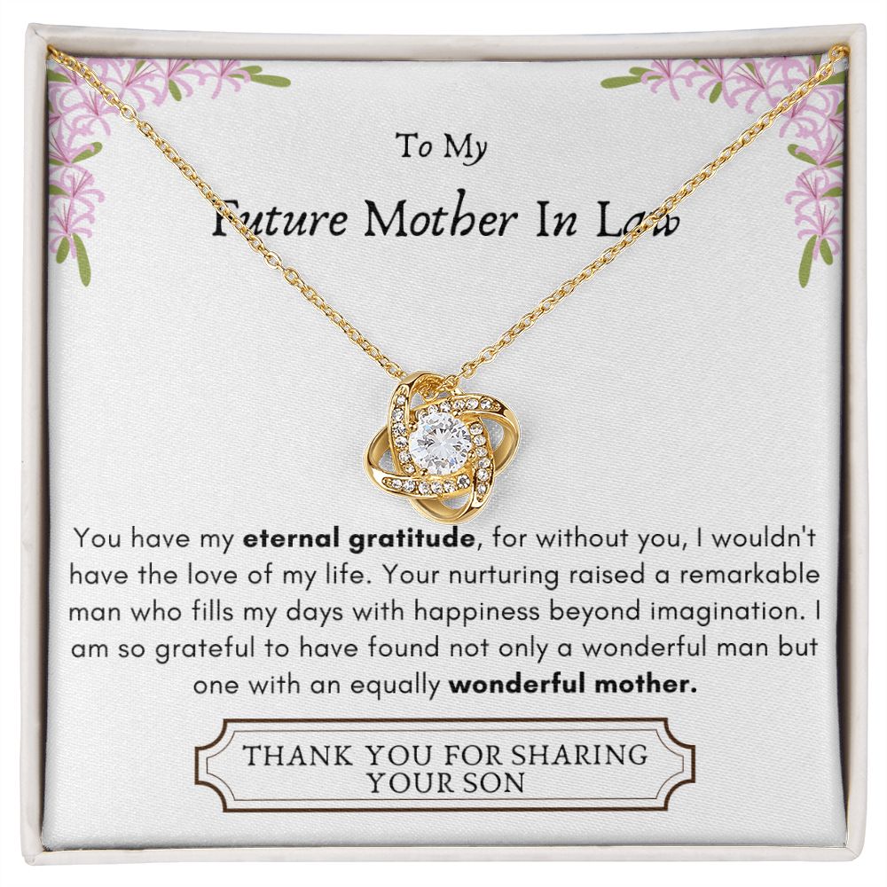 Lurve™ Future Mother In Law - Eternal Gratitude, Wonderful Mother Love Knot Necklace