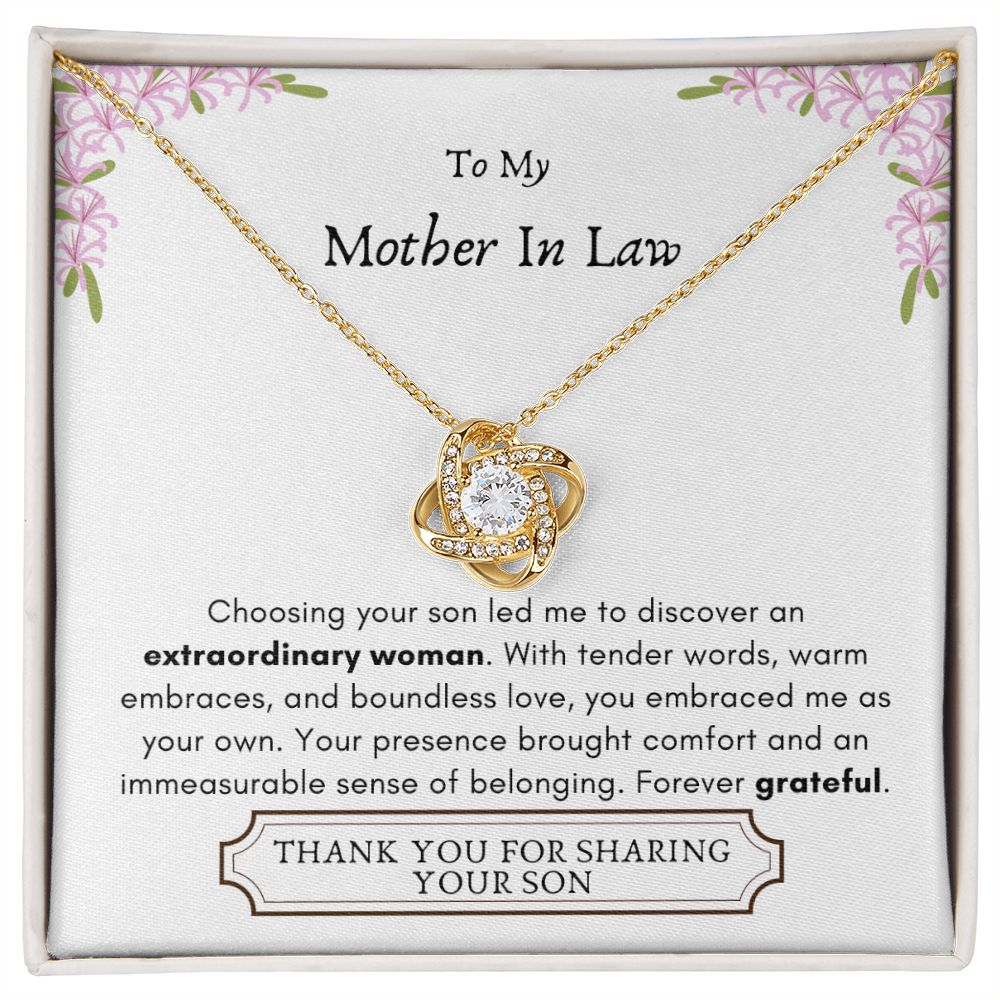 Lurve™ Mother In Law - Extraordinary Woman, Grateful Love Knot Necklace