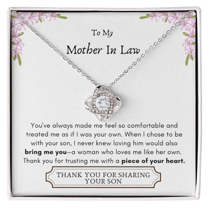 Lurve™ Mother In Law - Bring Me You, Piece of Your Heart Love Knot Necklace