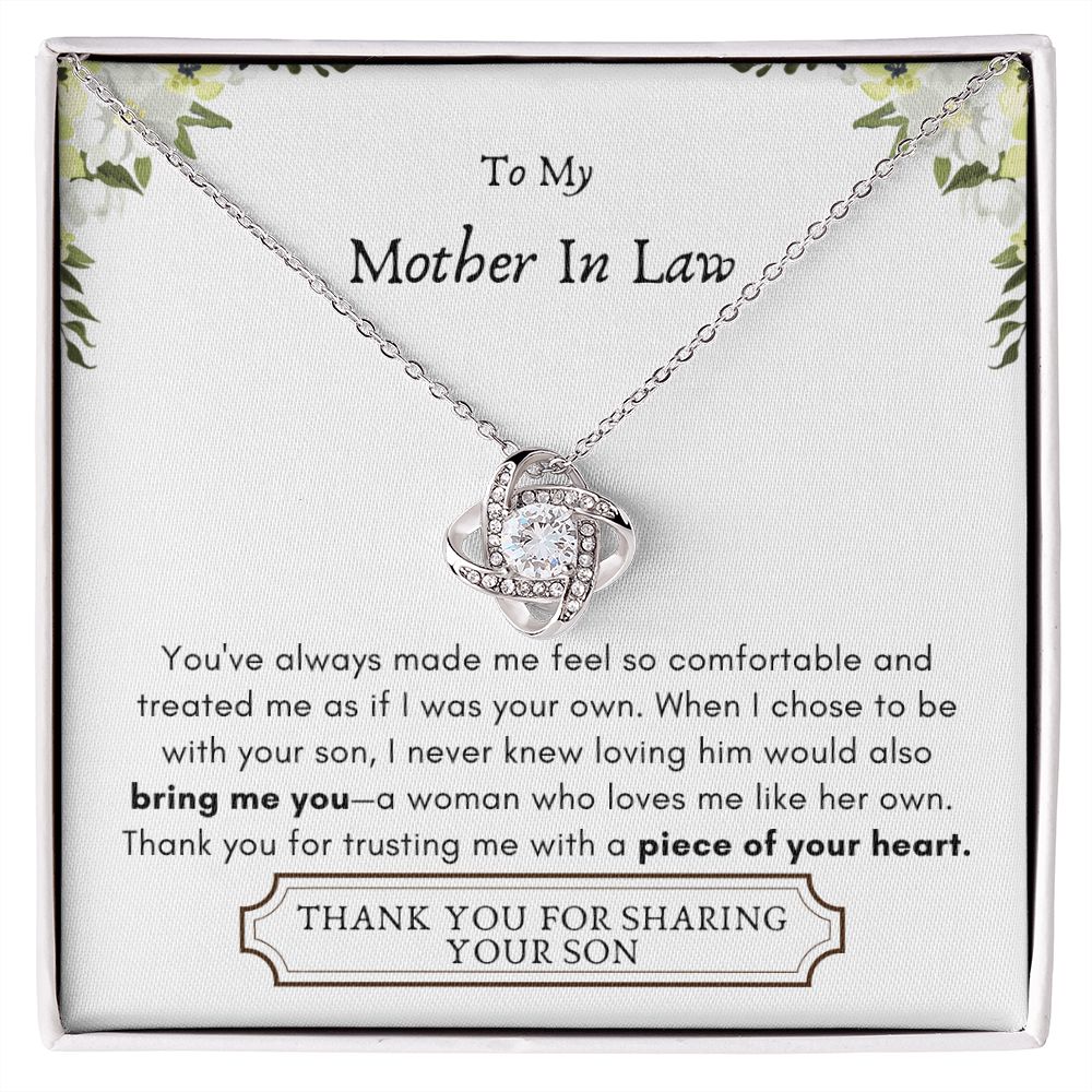 Lurve™ Mother In Law - Bring Me You, Piece of Your Heart Love Knot Necklace