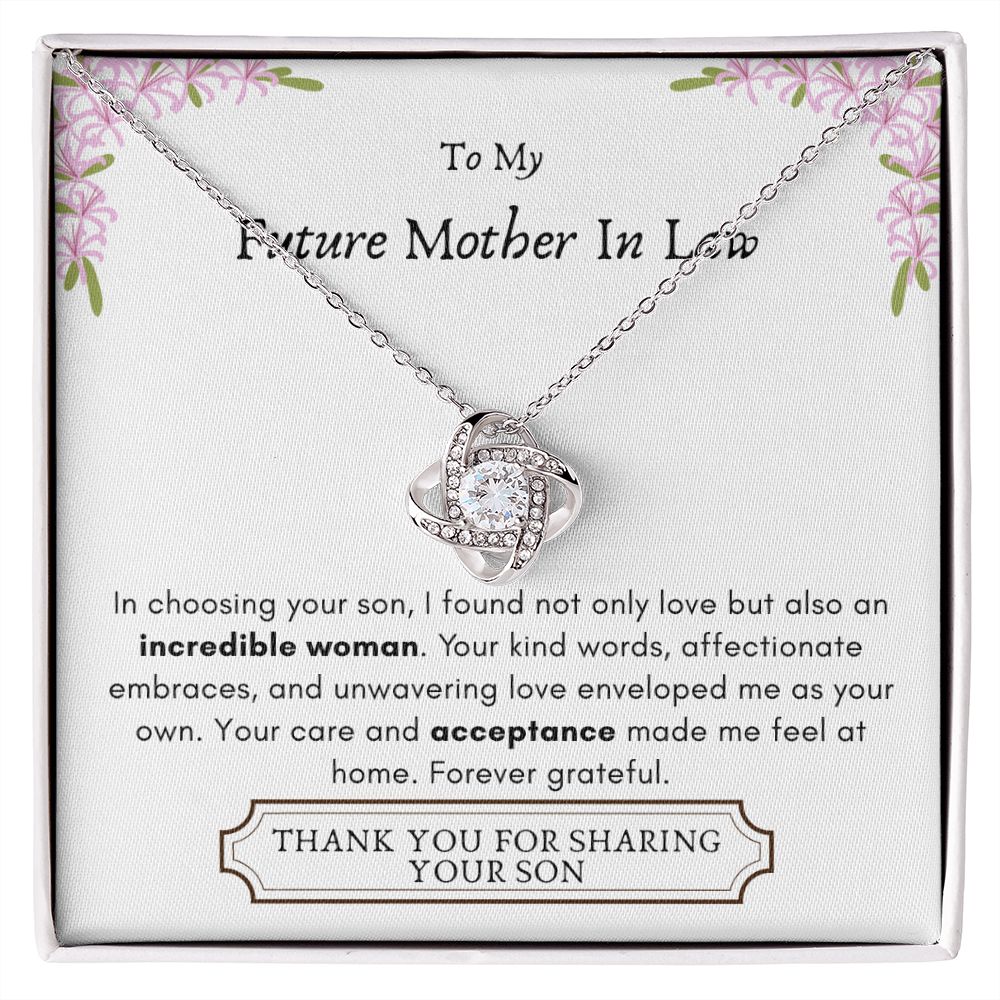 Lurve™ Future Mother In Law - Incredible Woman, Acceptance Love Knot Necklace