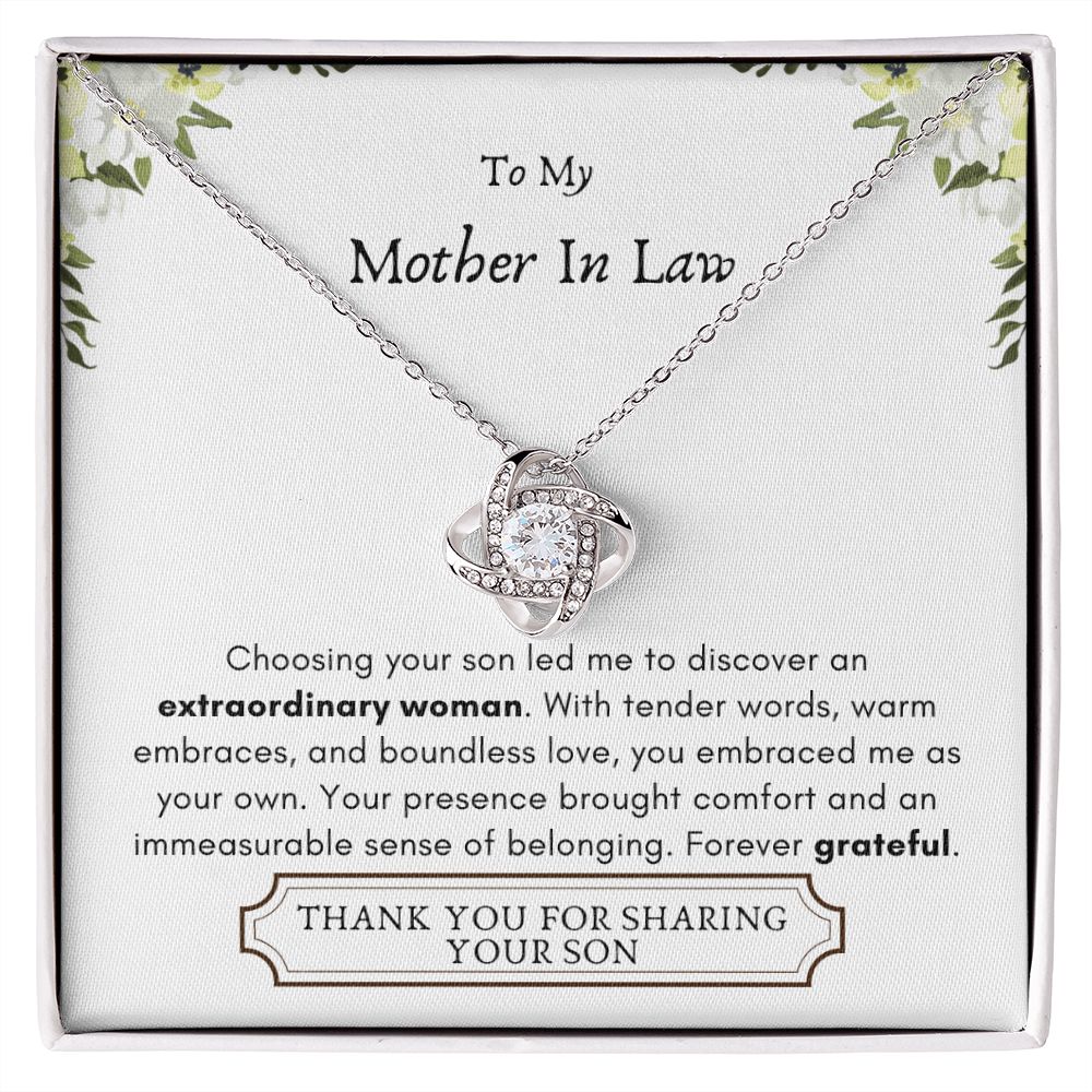 Lurve™ Mother In Law - Extraordinary Woman, Grateful Love Knot Necklace