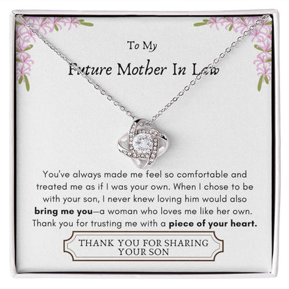 Lurve™ Future Mother In Law - Bring Me You, Piece of Your Heart Love Knot Necklace
