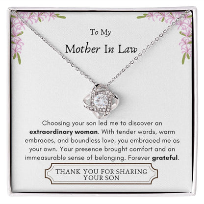 Lurve™ Mother In Law - Extraordinary Woman, Grateful Love Knot Necklace