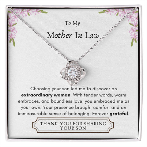 Lurve™ Mother In Law - Extraordinary Woman, Grateful Love Knot Necklace