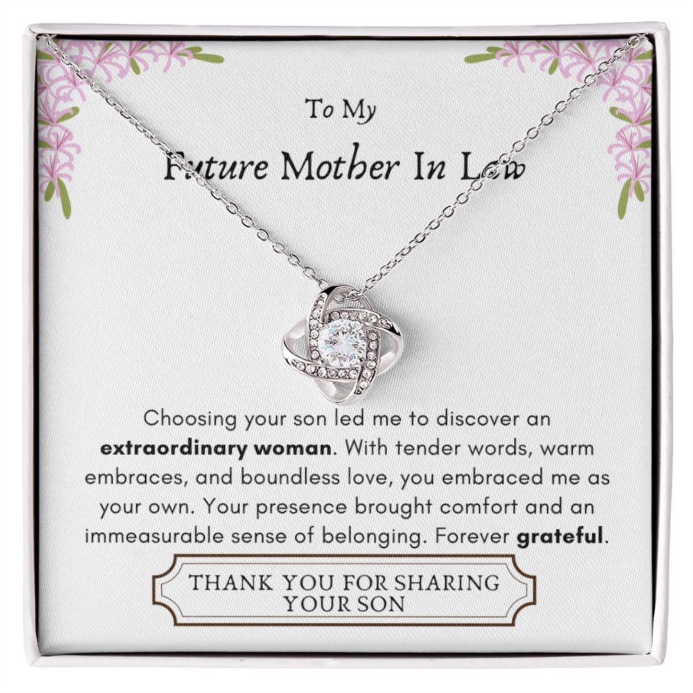 Lurve™ Future Mother In Law - Extraordinary Woman, Grateful Love Knot Necklace