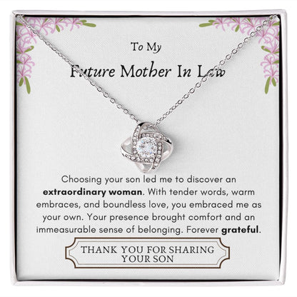 Lurve™ Future Mother In Law - Extraordinary Woman, Grateful Love Knot Necklace