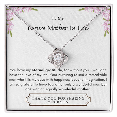 Lurve™ Future Mother In Law - Eternal Gratitude, Wonderful Mother Love Knot Necklace