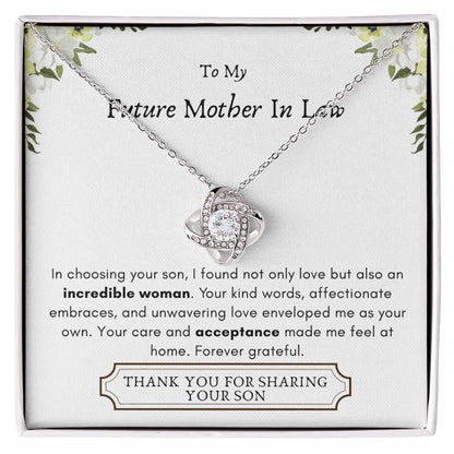 Lurve™ Future Mother In Law - Incredible Woman, Acceptance Love Knot Necklace