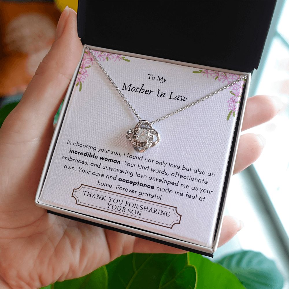 Lurve™ Mother In Law - Incredible Woman, Acceptance Love Knot Necklace