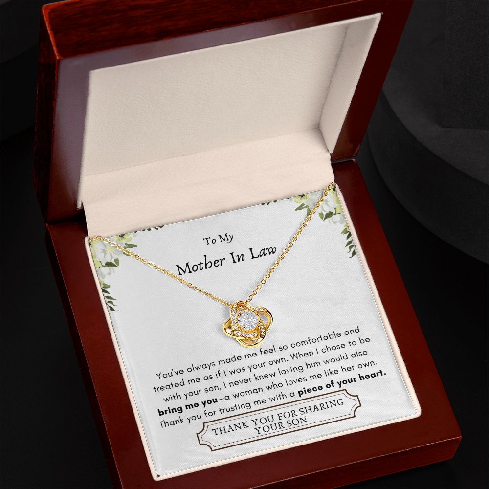 Lurve™ Mother In Law - Bring Me You, Piece of Your Heart Love Knot Necklace