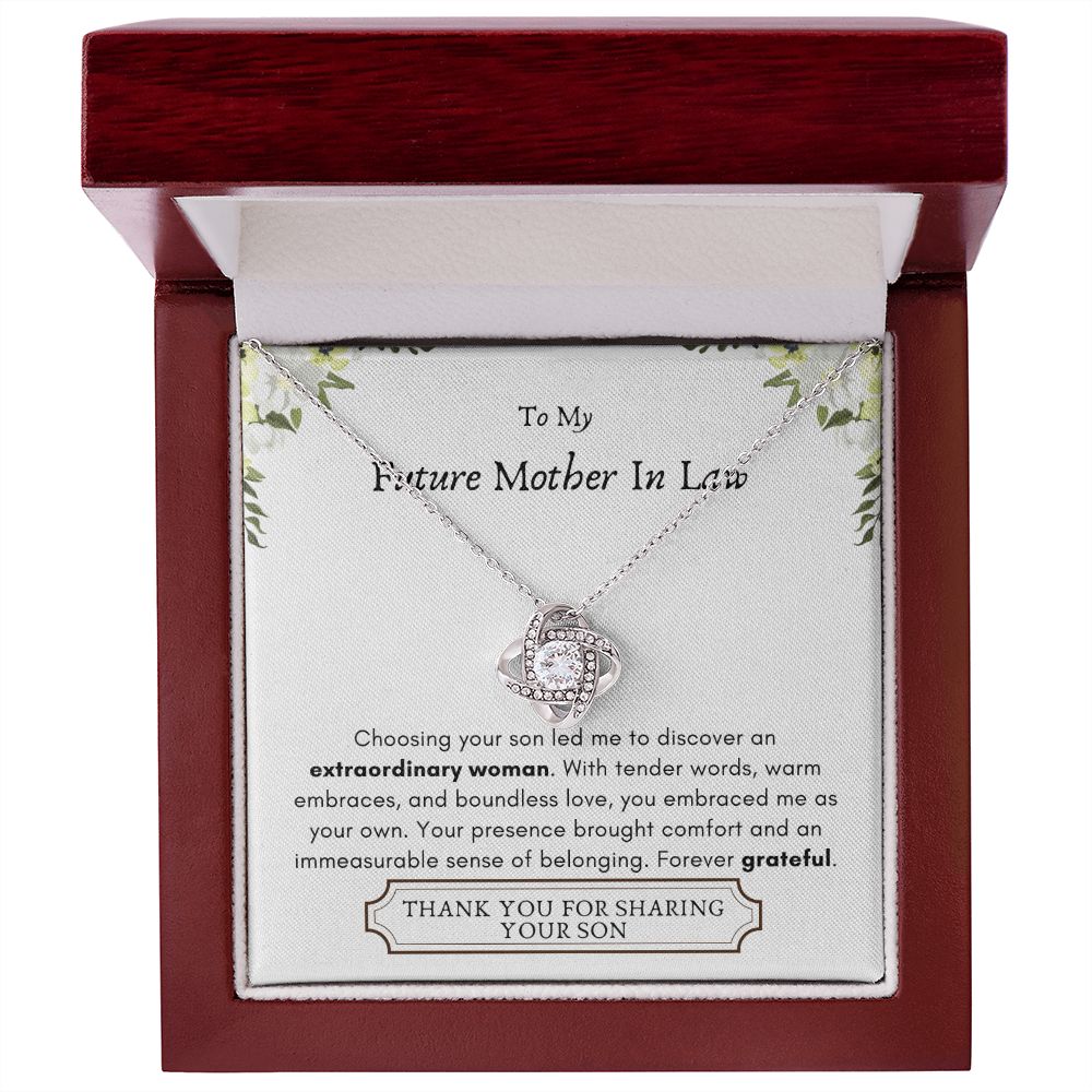 Lurve™ Future Mother In Law - Extraordinary Woman, Grateful Love Knot Necklace