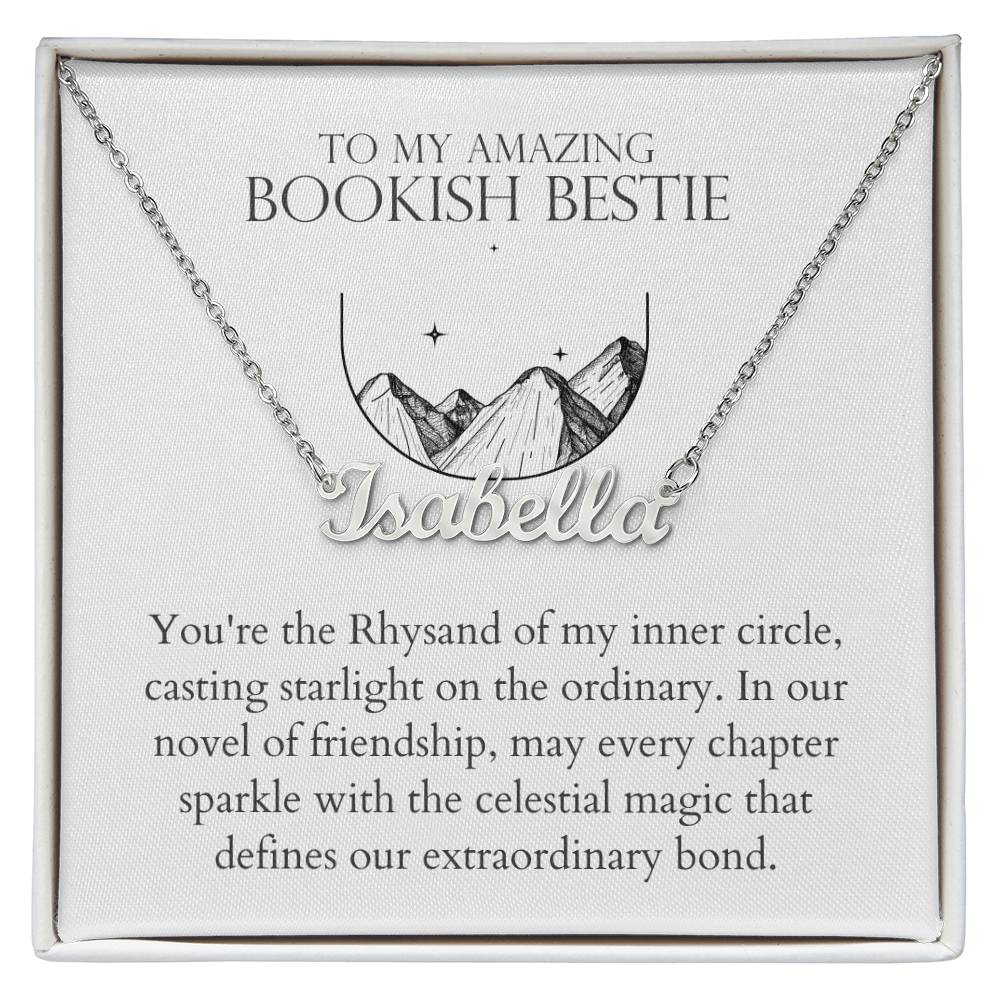 Bookish Bestie - May Every Chapter Sparkle Personalized Name Necklace