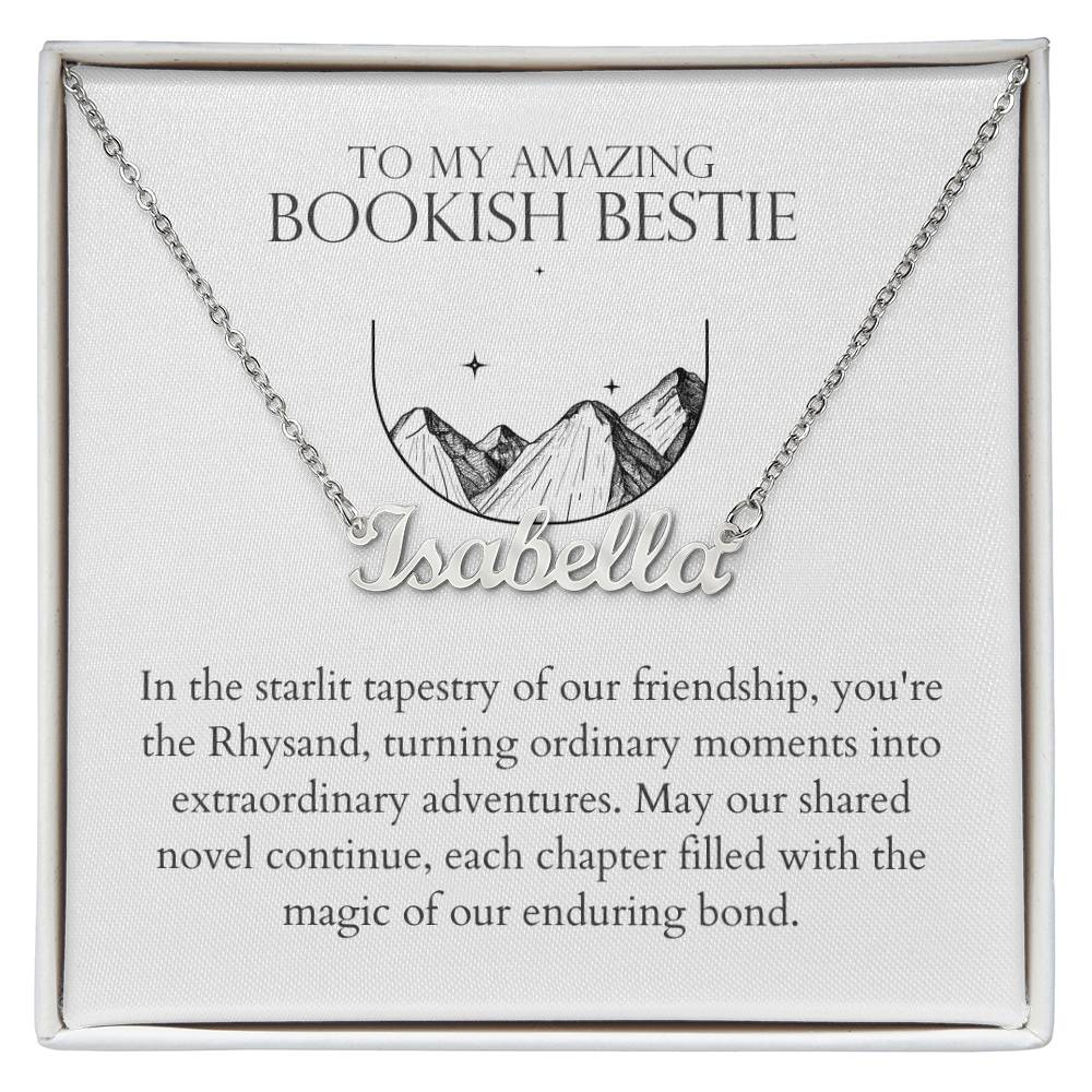 Bookish Bestie - Our Enduring Bond Personalized Name Necklace