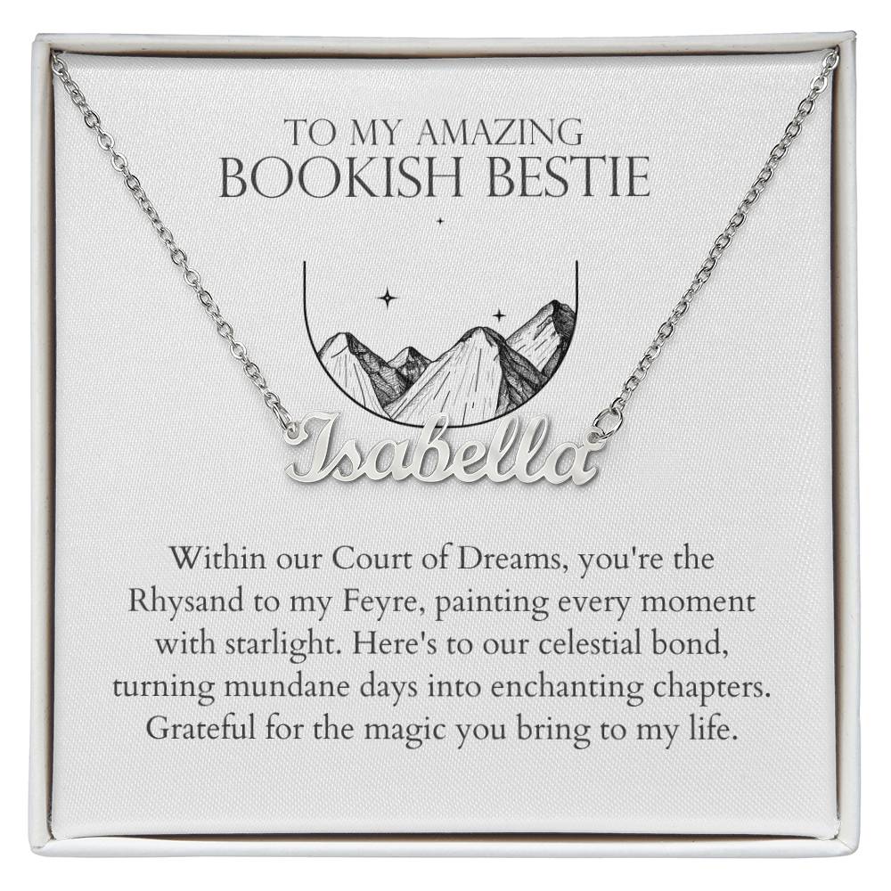 Bookish Bestie - Painting Every Moment With Starlight Personalized Name Necklace