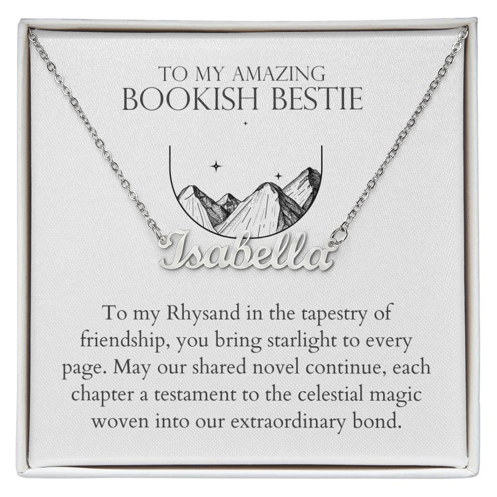 Bookish Bestie - Bring Starlight To Every Page Personalized Name Necklace