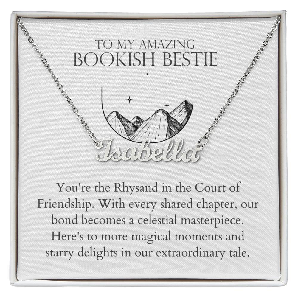 Bookish Bestie - Bond Becomes A Celestial Masterpiece Personalized Name Necklace