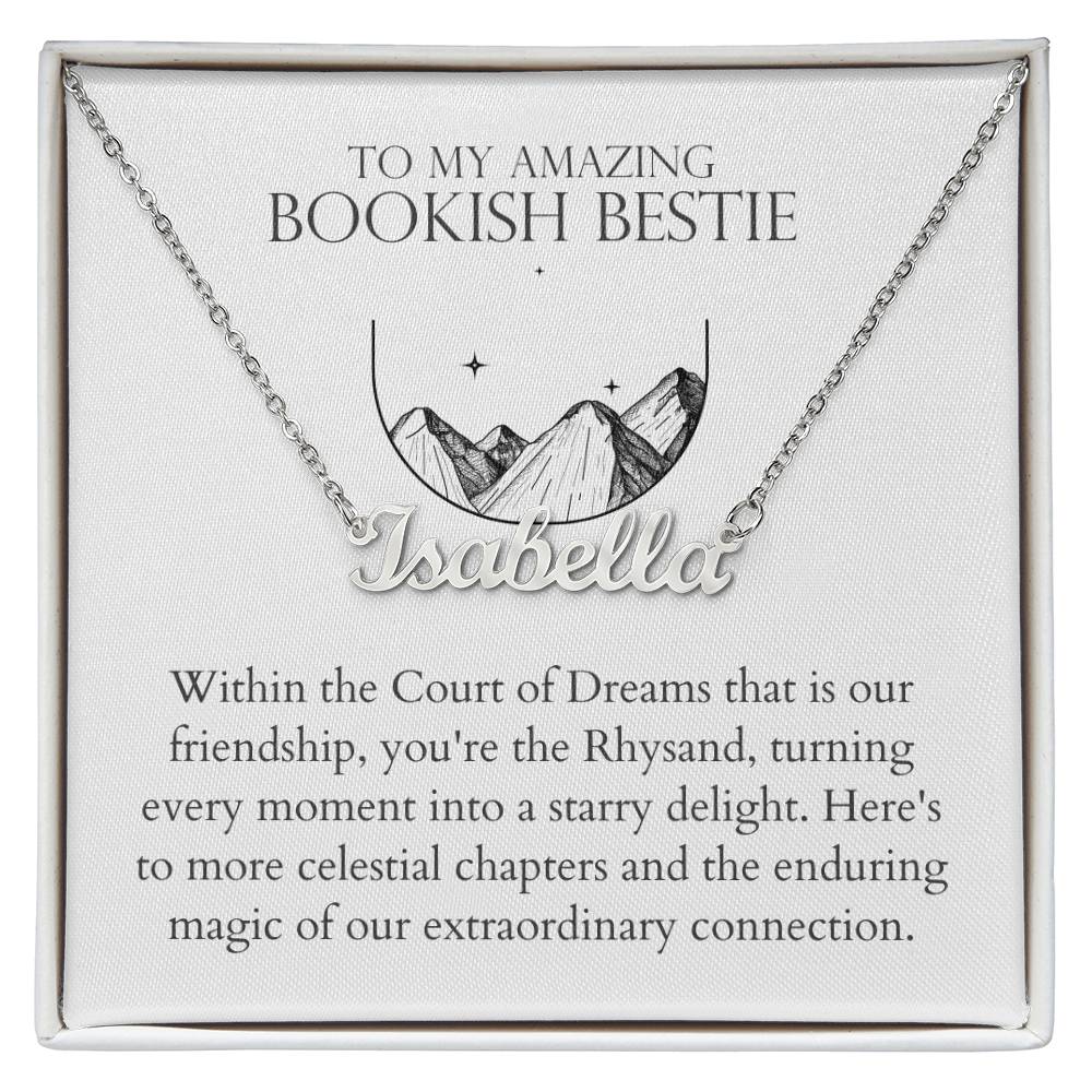 Bookish Bestie - Every Moment Into A Starry Delight Personalized Name Necklace