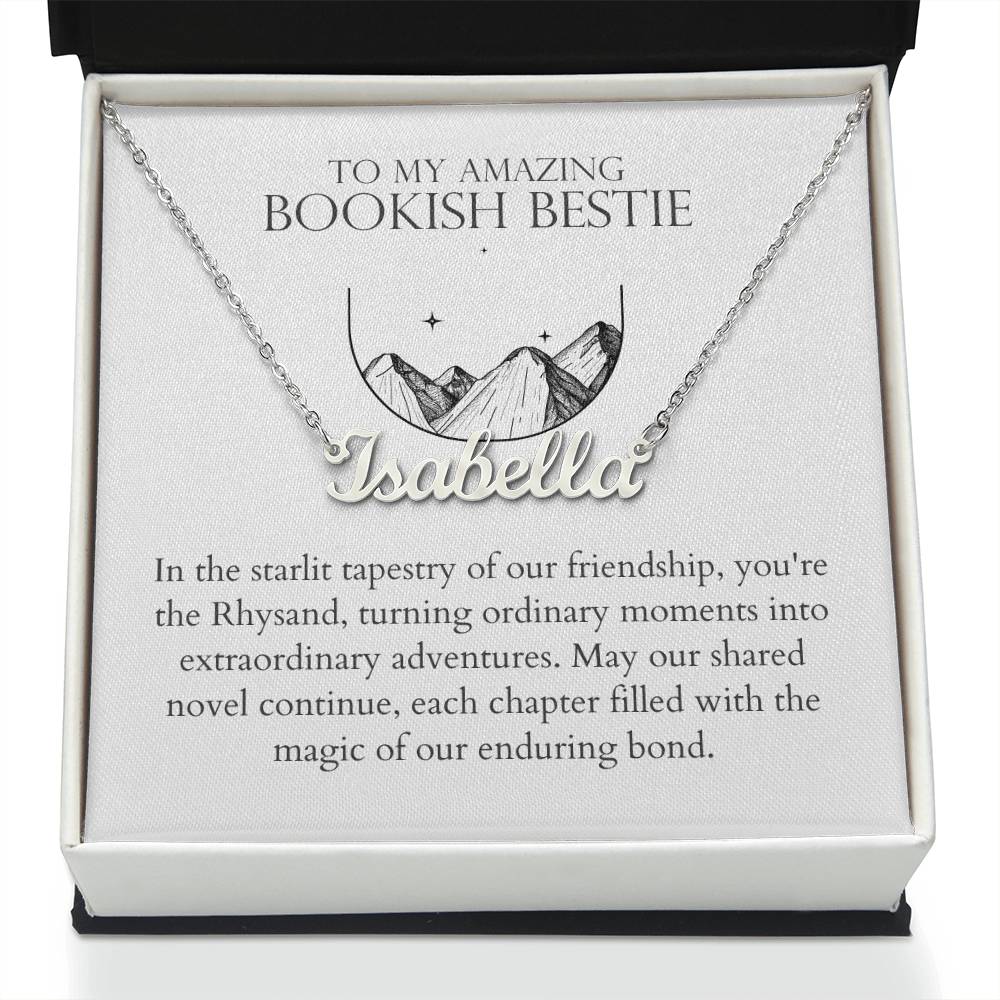 Bookish Bestie - Our Enduring Bond Personalized Name Necklace