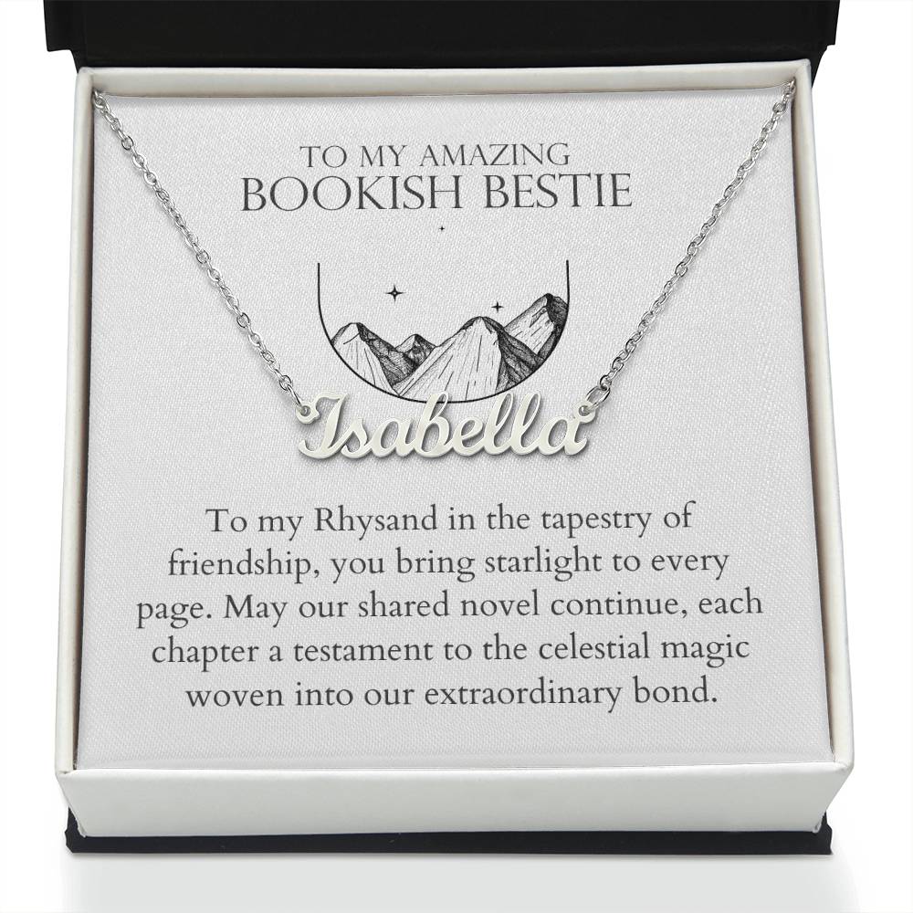 Bookish Bestie - Bring Starlight To Every Page Personalized Name Necklace