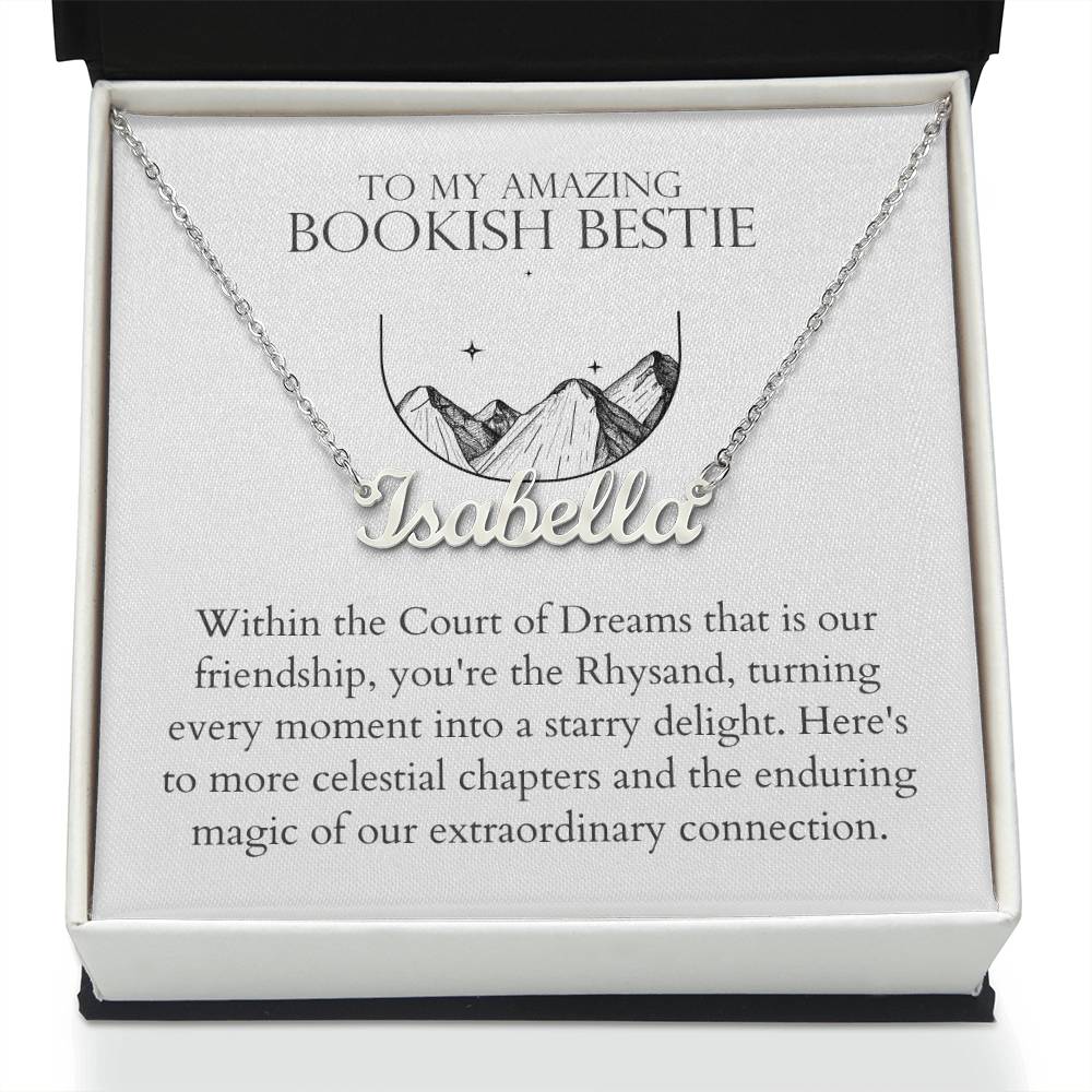 Bookish Bestie - Every Moment Into A Starry Delight Personalized Name Necklace
