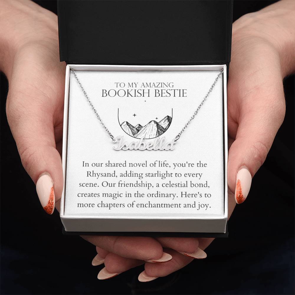 Bookish Bestie - Adding Starlight To Every Scene Personalized Name Necklace