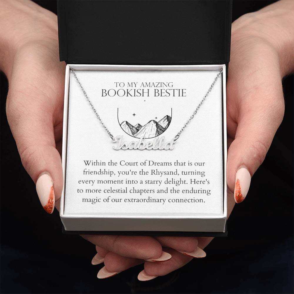 Bookish Bestie - Every Moment Into A Starry Delight Personalized Name Necklace