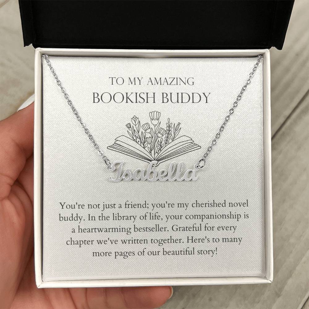 Bookish Buddy - Heartwarming Bestseller Personalized Name Necklace