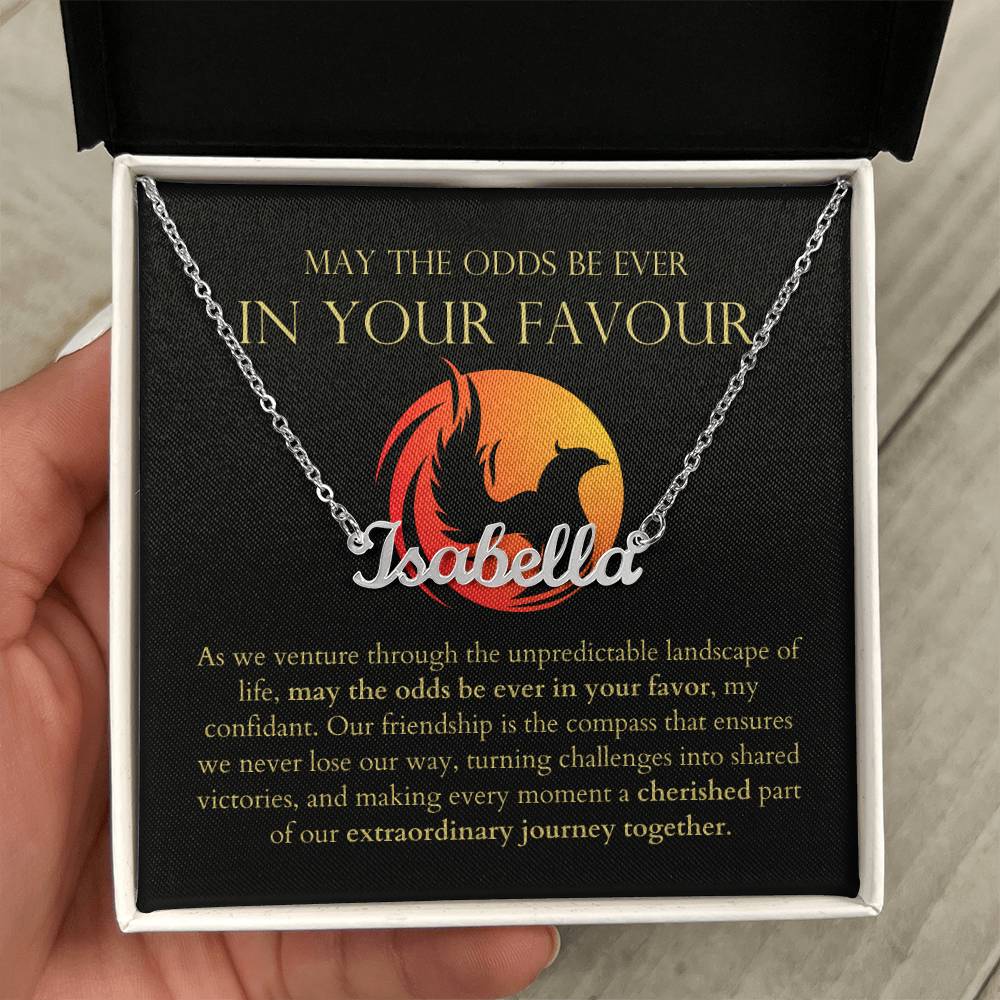 May The Odds Be Ever In Your Favour - Extraordinary Journey Together Personalized Name Necklace
