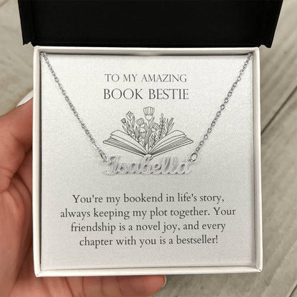 Book Bestie - Keeping My Plot Together Personalized Name Necklace
