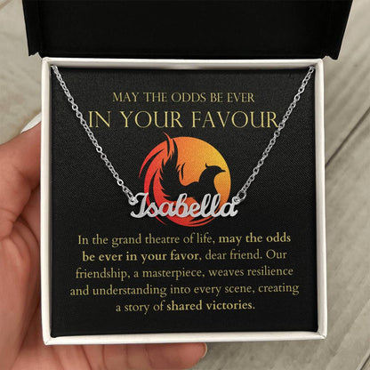 May The Odds Be Ever In Your Favour - Story of Shared Victories Personalized Name Necklace
