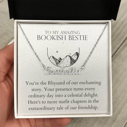 Bookish Bestie - Ordinary Day Into A Celestial Delight Personalized Name Necklace