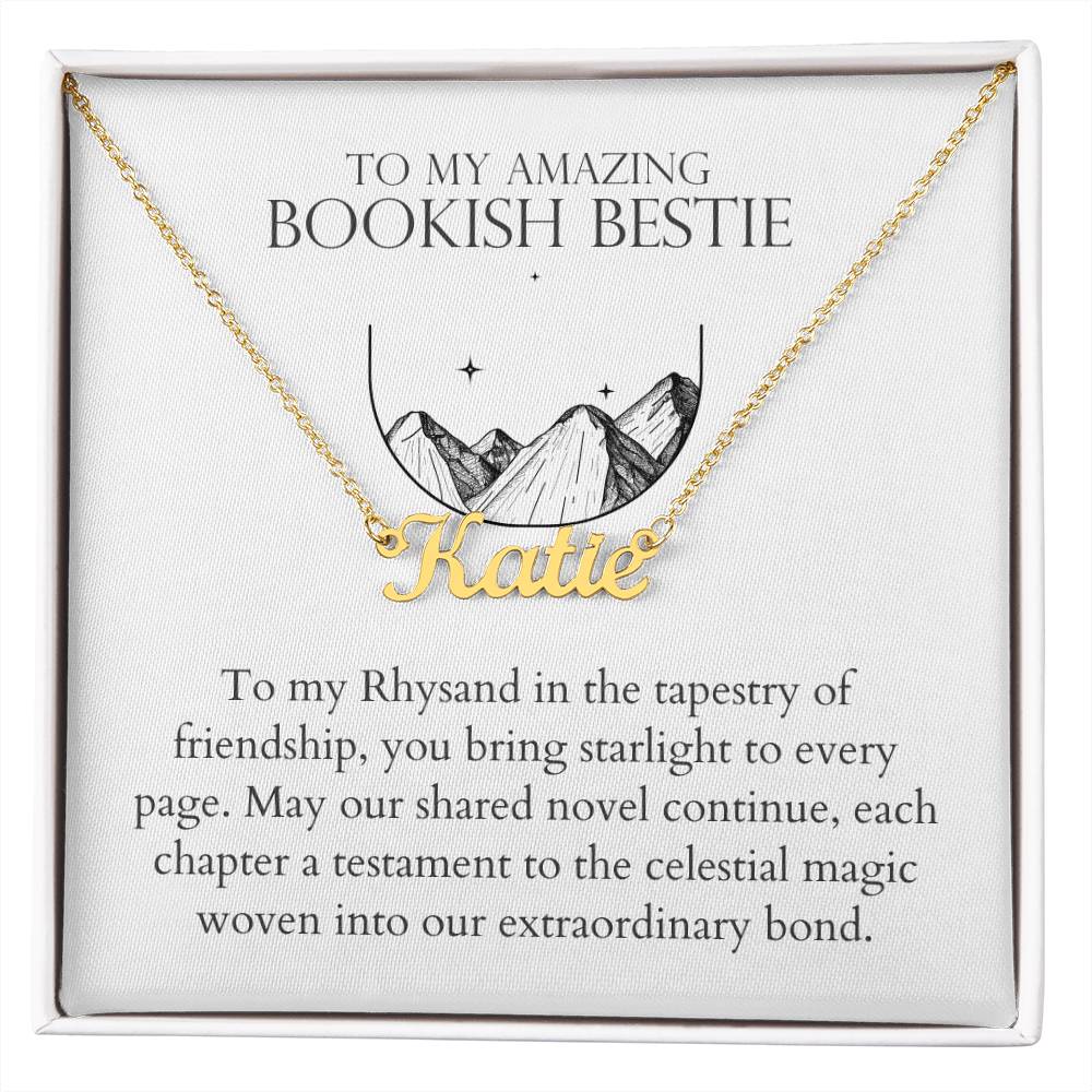 Bookish Bestie - Bring Starlight To Every Page Personalized Name Necklace